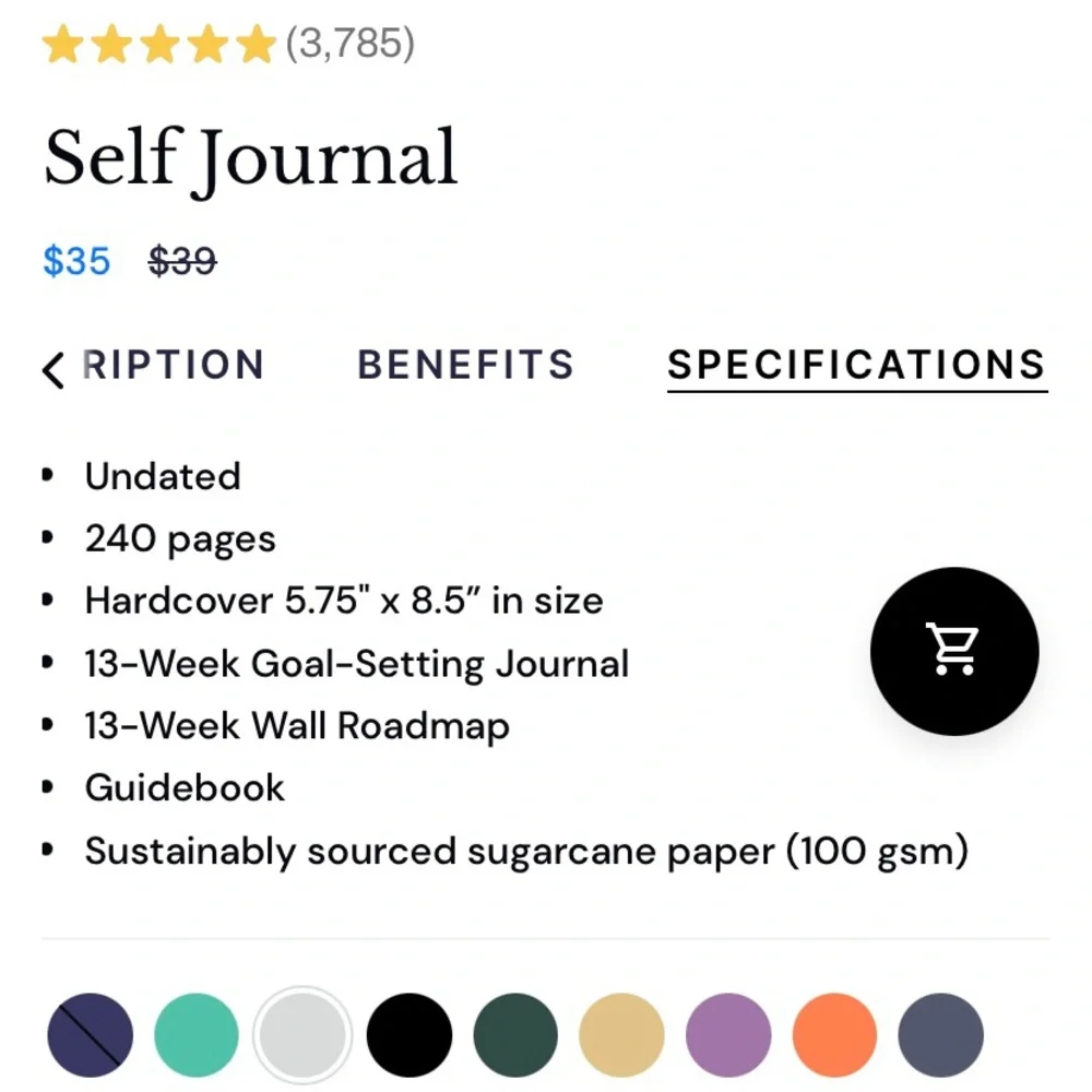 •BEST SELF• hardcover self journal